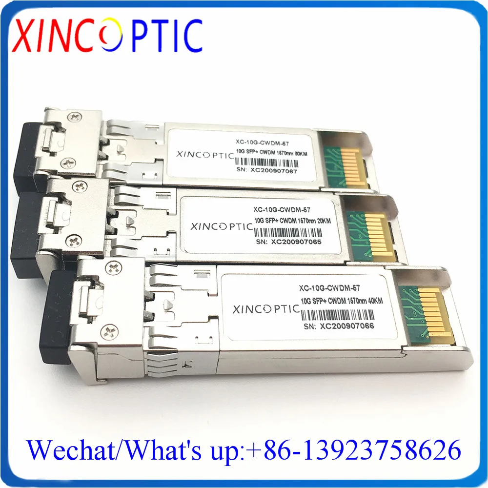 10G 20KM 1550m 1470 нм CWDM SFP + модуль трансивера, 10 Гбит/с CWDM SFP + ~ нм DFB DOM Дуплексный LC SMF волоконный модуль приемопередатчика
10G 20KM 1550m 1470 нм CWDM SFP + модуль трансивера, 10 Гбит/с CWDM SFP + ~ нм DFB DOM Дуплексный LC SMF волоконный модуль приемопередатчика