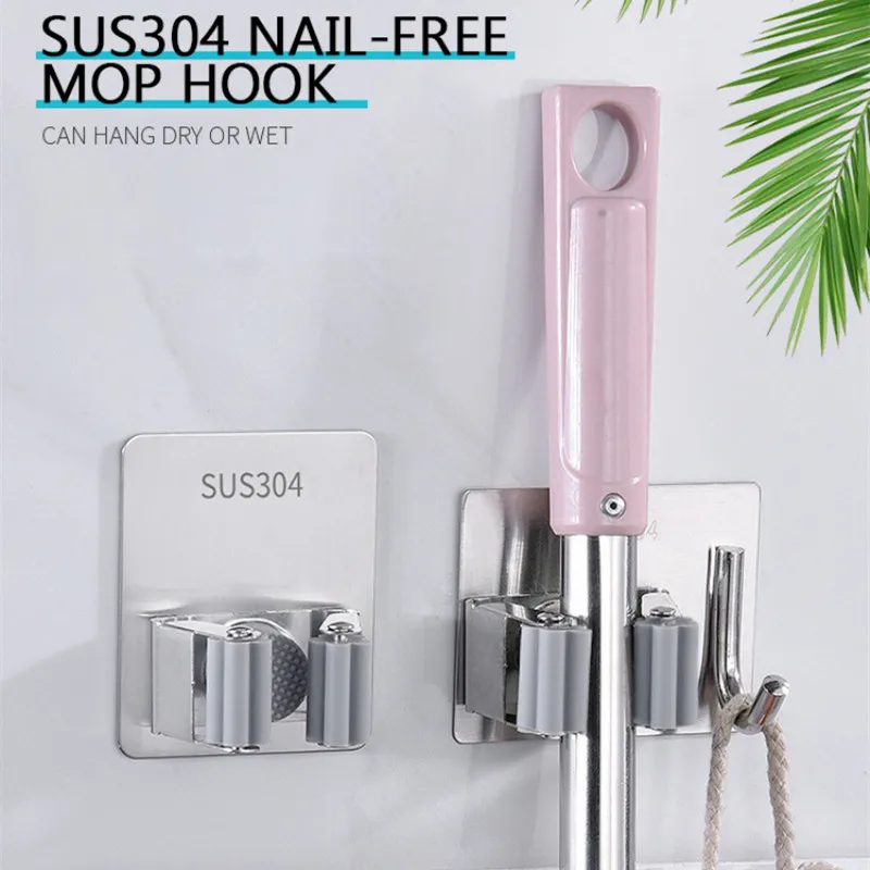 Punch-free Stainless Steel Wall Hanging Mop Clip Mop Holder Multifunction Storage Hook Bathroom Accessories
Punch-free Stainless Steel Wall Hanging Mop Clip Mop Holder Multifunction Storage Hook Bathroom Accessories