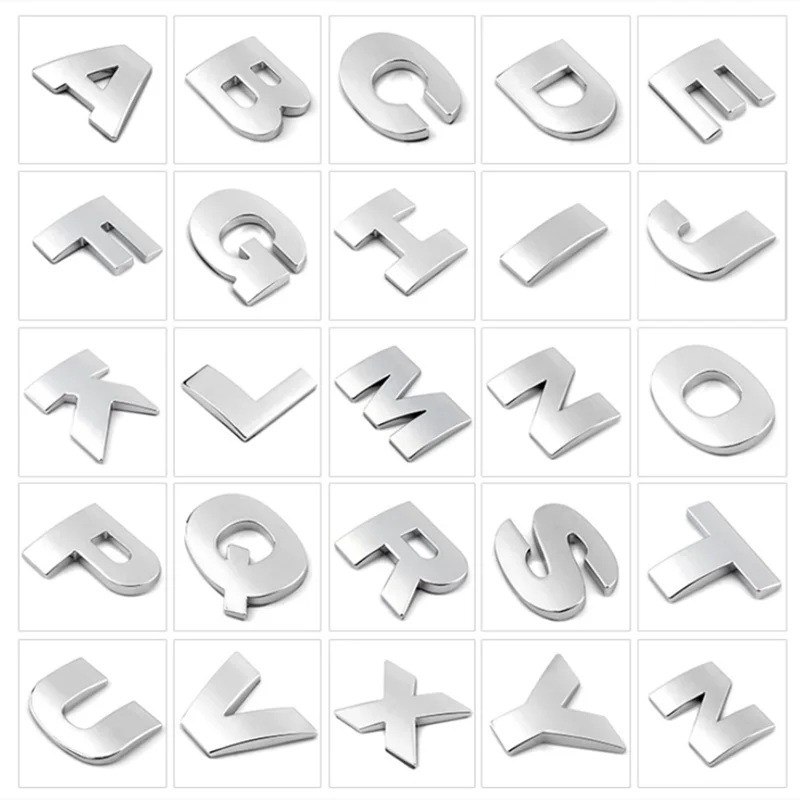 3D Metal Alphabet Silver Badge Chrome Silver Letters Numbers Logo Car Stickers Decoration For Opel Mokka Zafira Corsa Astra Insi
3D Metal Alphabet Silver Badge Chrome Silver Letters Numbers Logo Car Stickers Decoration For Opel Mokka Zafira Corsa Astra Insi