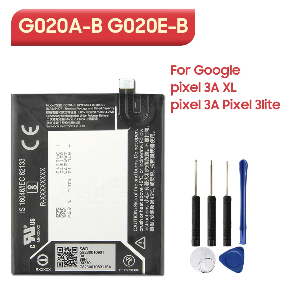Оригинальный сменный аккумулятор для телефона G020A-B G020E-B для Google Pixel 3A XL Pixel 3A Pixel 3Lite, аккумуляторы для телефона с инструментами
Оригинальный сменный аккумулятор для телефона G020A-B G020E-B для Google Pixel 3A XL Pixel 3A Pixel 3Lite, аккумуляторы для телефона с инструментами