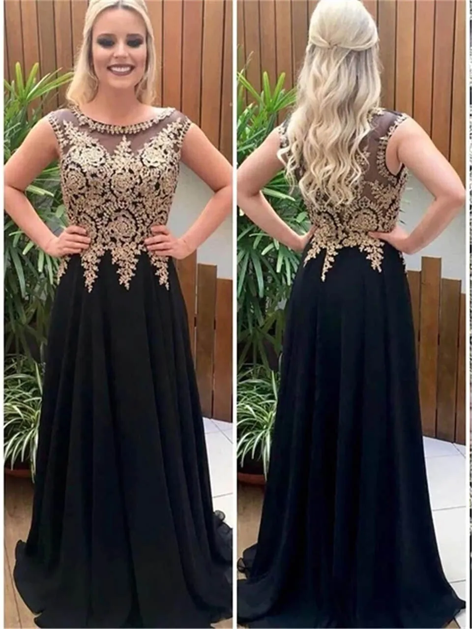 O-Neck A Line Sleeveless Floor-Length Beaded Custom Evening Dress Chiffon NONE Train Applique Prom Party Gown
O-Neck A Line Sleeveless Floor-Length Beaded Custom Evening Dress Chiffon NONE Train Applique Prom Party Gown