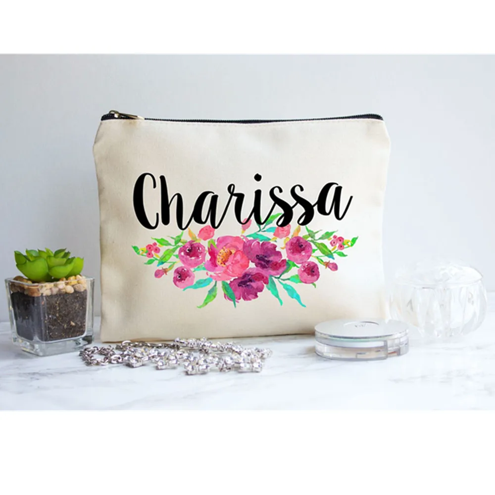 personalized bridal Makeup bag with flowers team bride Cosmetic Bags Bridesmaid Proposal gift make up bag Wedding decoration bag
personalized bridal Makeup bag with flowers team bride Cosmetic Bags Bridesmaid Proposal gift make up bag Wedding decoration bag