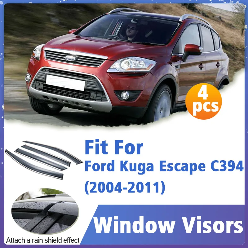 Оконный козырек для Ford Kuga Escape C394 2004-2011, накладка, тенты, защита от солнца, дождя, дефлектор, аксессуары
Оконный козырек для Ford Kuga Escape C394 2004-2011, накладка, тенты, защита от солнца, дождя, дефлектор, аксессуары
