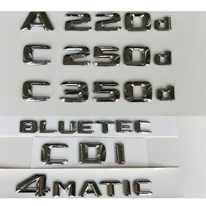3D Chrome For Mercedes Benz A180d A200d A220d A250d C180d C200d C220d C250d C260d C280d C300d C320d C350d C400d C450d CDI 4MATIC
3D Chrome For Mercedes Benz A180d A200d A220d A250d C180d C200d C220d C250d C260d C280d C300d C320d C350d C400d C450d CDI 4MATIC