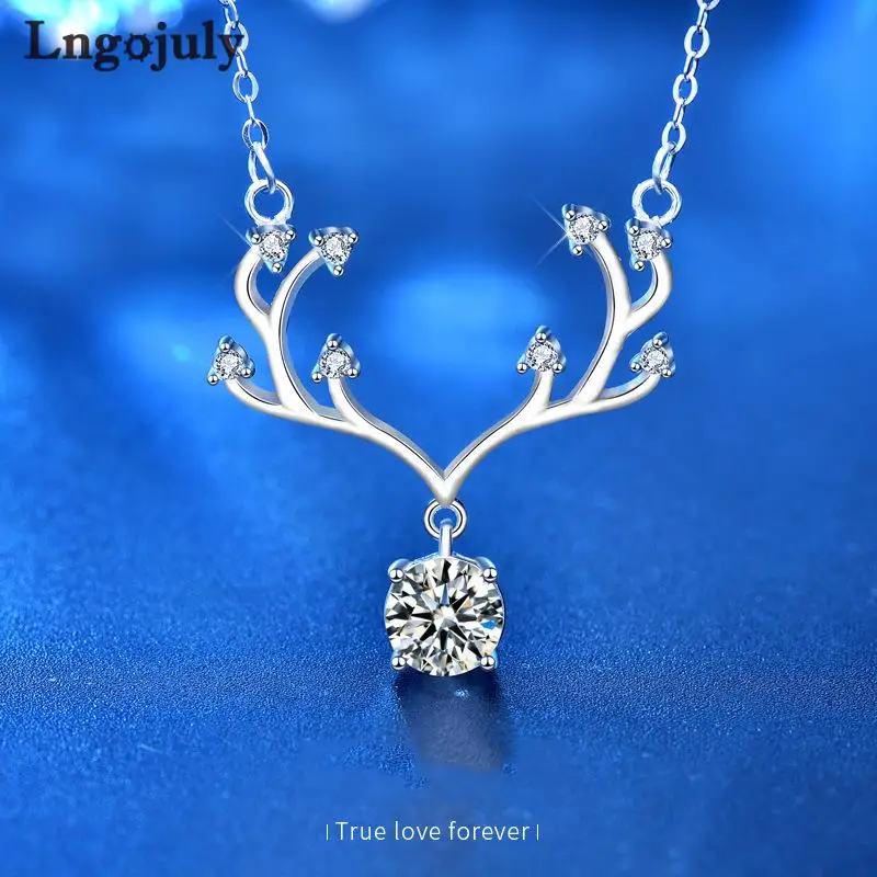 Fine Jewelry Women Necklace Pure 925 Sterling Silver Luxury Moissanite Deer Pendant Necklaces For Women Bride Jewelry Gifts
Fine Jewelry Women Necklace Pure 925 Sterling Silver Luxury Moissanite Deer Pendant Necklaces For Women Bride Jewelry Gifts
