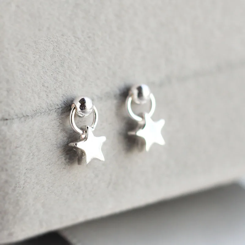 High Quality 100% Pure 925 Sterling Silver Earrings Simple Fashion Small Fresh Lovely Stars Korean Fine Jewelry Female Girl Gift
High Quality 100% Pure 925 Sterling Silver Earrings Simple Fashion Small Fresh Lovely Stars Korean Fine Jewelry Female Girl Gift
