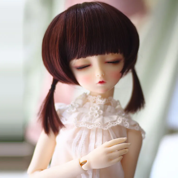 BJD doll wig is suitable for 1/3 1/4 1/6 size high temperature silk dark brown braid head cute baby short hair doll accessories
BJD doll wig is suitable for 1/3 1/4 1/6 size high temperature silk dark brown braid head cute baby short hair doll accessories