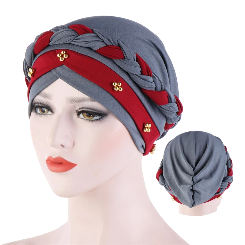 Two-Color Beaded Braid Hijab Caps Spring and Autumn Muslim Wrap Turban Cap Fashion Cotton Inner Hijabs Bonnet Ready To Wear
Two-Color Beaded Braid Hijab Caps Spring and Autumn Muslim Wrap Turban Cap Fashion Cotton Inner Hijabs Bonnet Ready To Wear