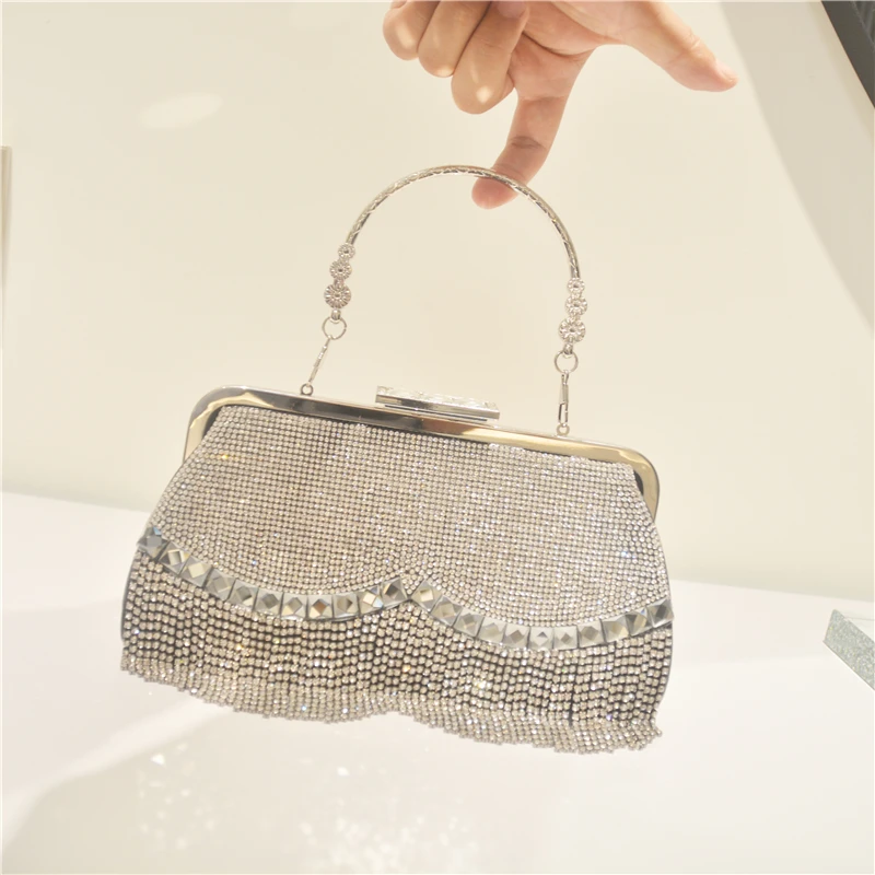 2021 Women's Crystal Evening Bag Retro Beaded Clutch Bags Wedding Diamond Lock Bag Rhinestone Chain Tassel Wedding Shoulder Bags
2021 Women's Crystal Evening Bag Retro Beaded Clutch Bags Wedding Diamond Lock Bag Rhinestone Chain Tassel Wedding Shoulder Bags