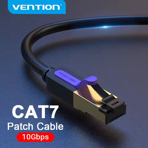 Vention 이더넷 케이블 RJ 45 Cat7 Lan 케이블 STP RJ45 네트워크 케이블, Cat6 호환 패치 코드, 라우터 Cat7 이더넷 케이블용