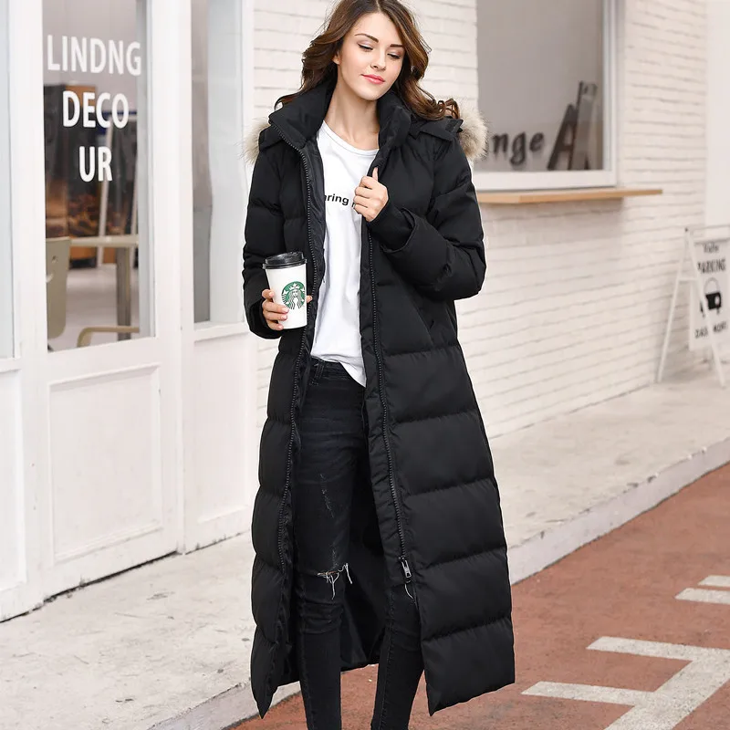 Woman Women's Down Jacket Hooded Big Fur Collar Thick Long Winter Coat Women Korean Jackets Manteau Femme Hiver KJ456
Woman Women's Down Jacket Hooded Big Fur Collar Thick Long Winter Coat Women Korean Jackets Manteau Femme Hiver KJ456