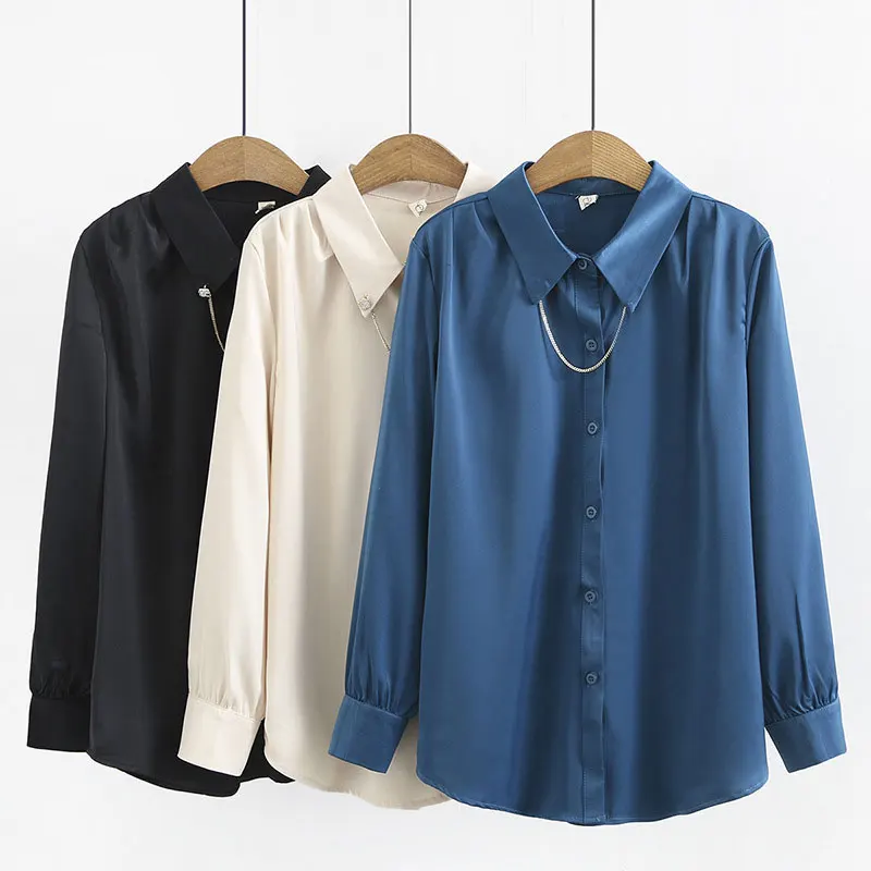 2022 Autumn Woman Shirts Casual Loose Single-breasted Shirts Women Chain Button Blouse Mujer Blusa Solid Shirts Femme
2022 Autumn Woman Shirts Casual Loose Single-breasted Shirts Women Chain Button Blouse Mujer Blusa Solid Shirts Femme