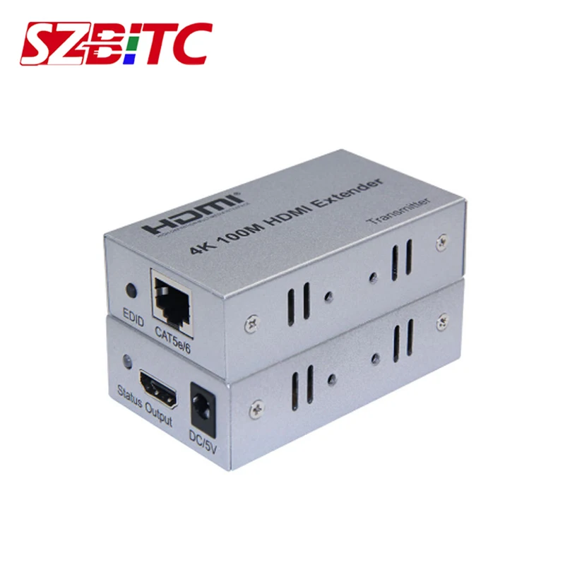 4K HDMI Extender 100m Repeater Extension Cord Connector cat5e/6 Cable Ethernet Transmitter Receiver for PC Blue DVD HDTV
4K HDMI Extender 100m Repeater Extension Cord Connector cat5e/6 Cable Ethernet Transmitter Receiver for PC Blue DVD HDTV