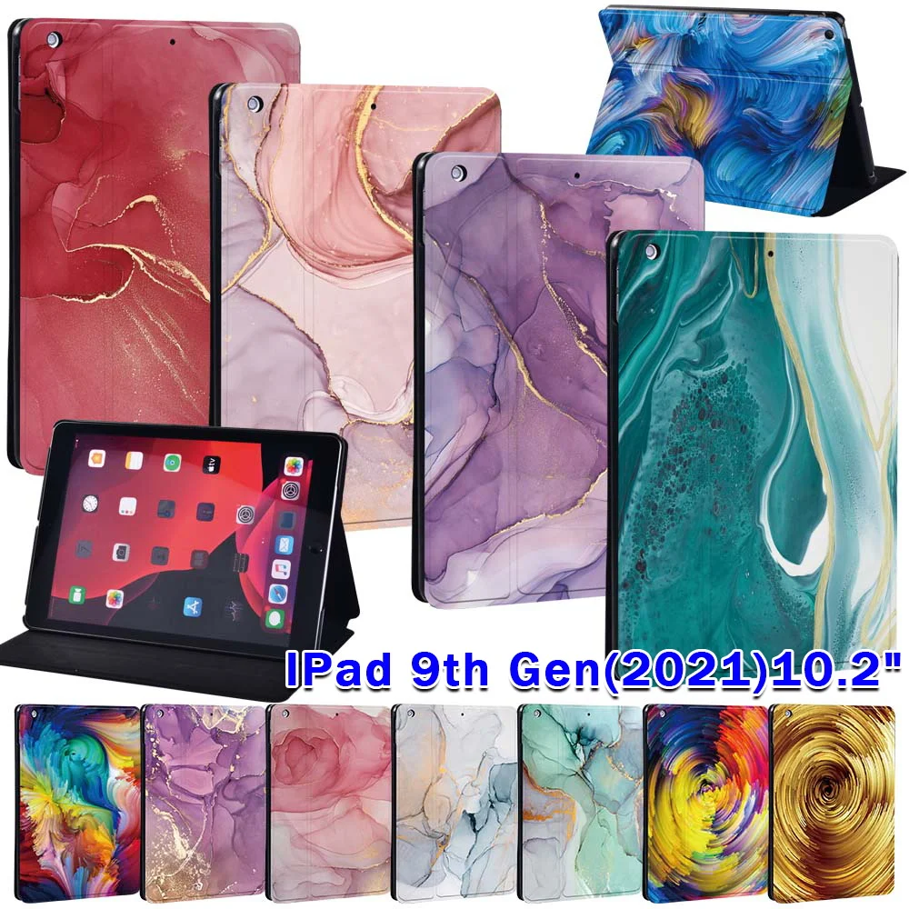 for Apple IPad 2021 9th Generation 10.2 Inch PU Leather Foldable Anti-fall Watercolor Case Stand Tablet Protective Shell Cover
for Apple IPad 2021 9th Generation 10.2 Inch PU Leather Foldable Anti-fall Watercolor Case Stand Tablet Protective Shell Cover