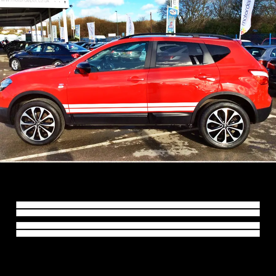 Fit For NISSAN QASHQAI Car Stickers 2 Pcs Racing Side Door Rectangle Stripe Graphic Vinyl Car Accessories Decals Custom
Fit For NISSAN QASHQAI Car Stickers 2 Pcs Racing Side Door Rectangle Stripe Graphic Vinyl Car Accessories Decals Custom
