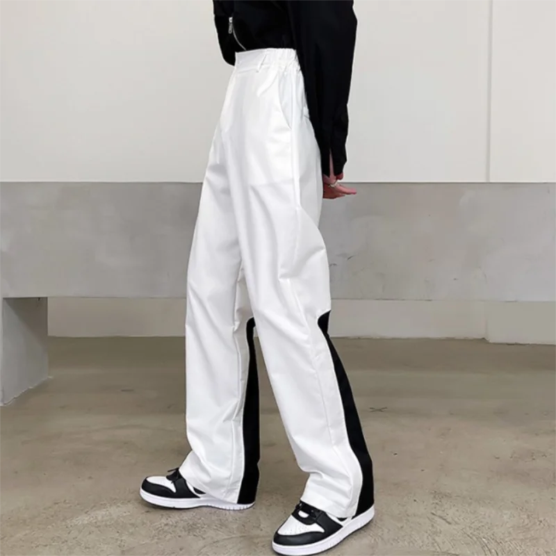 Men's Suits Straight Pants Spring And Autumn New Personality Splicing Color Design Sense Fashion Leisure Loose Large Pants
Men's Suits Straight Pants Spring And Autumn New Personality Splicing Color Design Sense Fashion Leisure Loose Large Pants