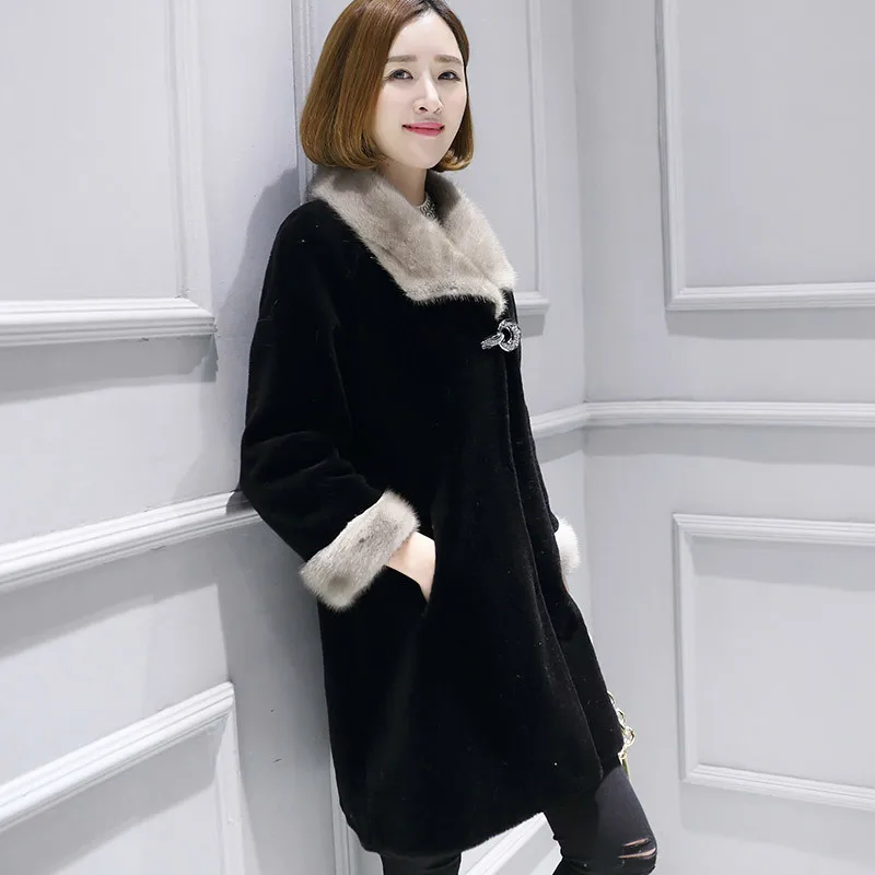 Autumn Winter Real Fur Coat Women Long Jacket 100% Wool Fur Coat Female Luxury Jackets Mink Fur Collar Manteau Femme KQN18182
Autumn Winter Real Fur Coat Women Long Jacket 100% Wool Fur Coat Female Luxury Jackets Mink Fur Collar Manteau Femme KQN18182