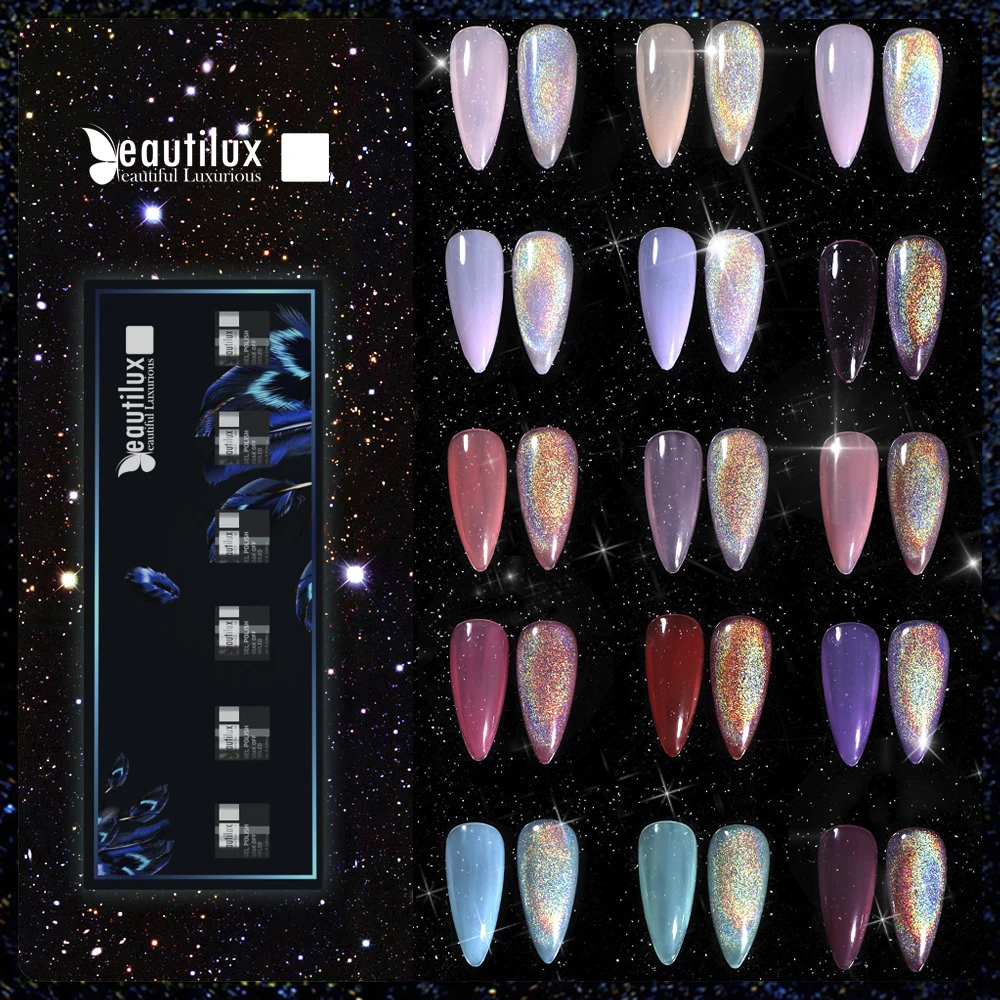 Beautilux Rainbow Cat Eye Kit Magnetic Nude Color Holographic Glitter Nail Polish Off Magnetic UV Gel Auroras Laser Nail Art
Beautilux Rainbow Cat Eye Kit Magnetic Nude Color Holographic Glitter Nail Polish Off Magnetic UV Gel Auroras Laser Nail Art