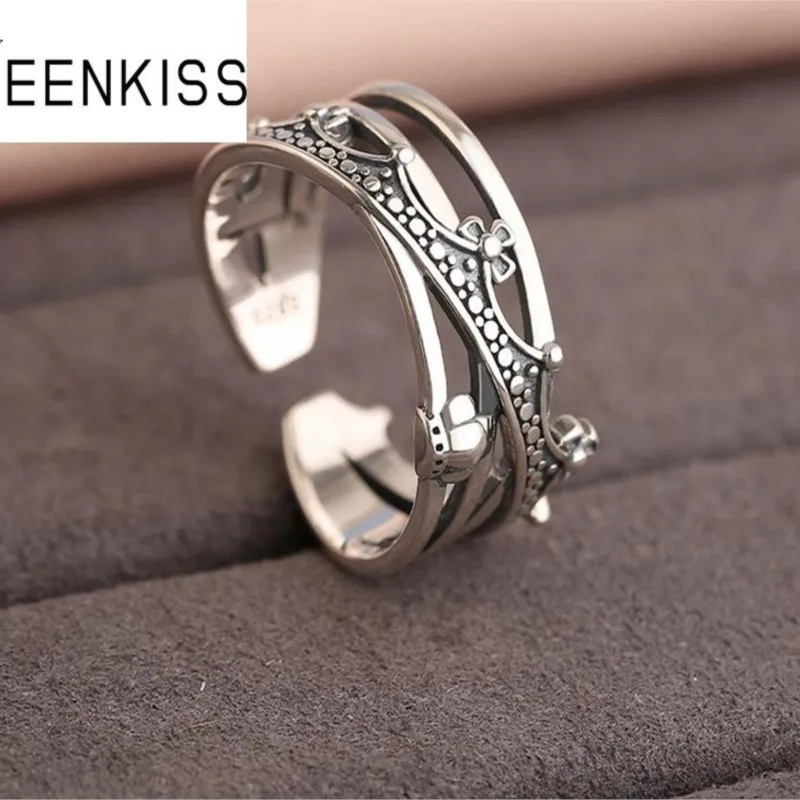 QEENKISS RG6814 Fine Jewelry Wholesale Fashion Woman Man Birthday Wedding Gift Retro Round Crown 925 Sterling Silver Open Ring
QEENKISS RG6814 Fine Jewelry Wholesale Fashion Woman Man Birthday Wedding Gift Retro Round Crown 925 Sterling Silver Open Ring