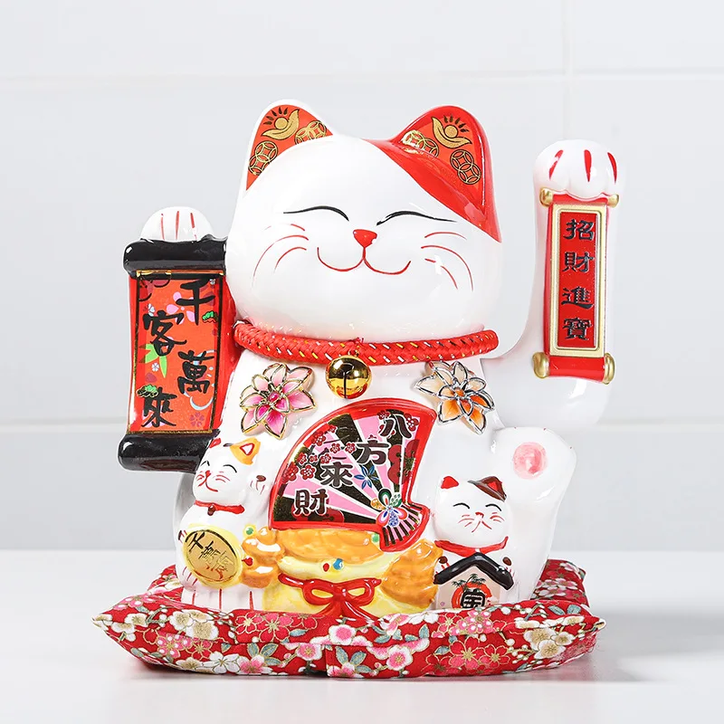 10 Inch Handicraft Waving Hand Lucky Cat Fortune Cat Gift Maneki Neko Welcoming Feng Shui Crafts Money Box Home Store Decoration
10 Inch Handicraft Waving Hand Lucky Cat Fortune Cat Gift Maneki Neko Welcoming Feng Shui Crafts Money Box Home Store Decoration