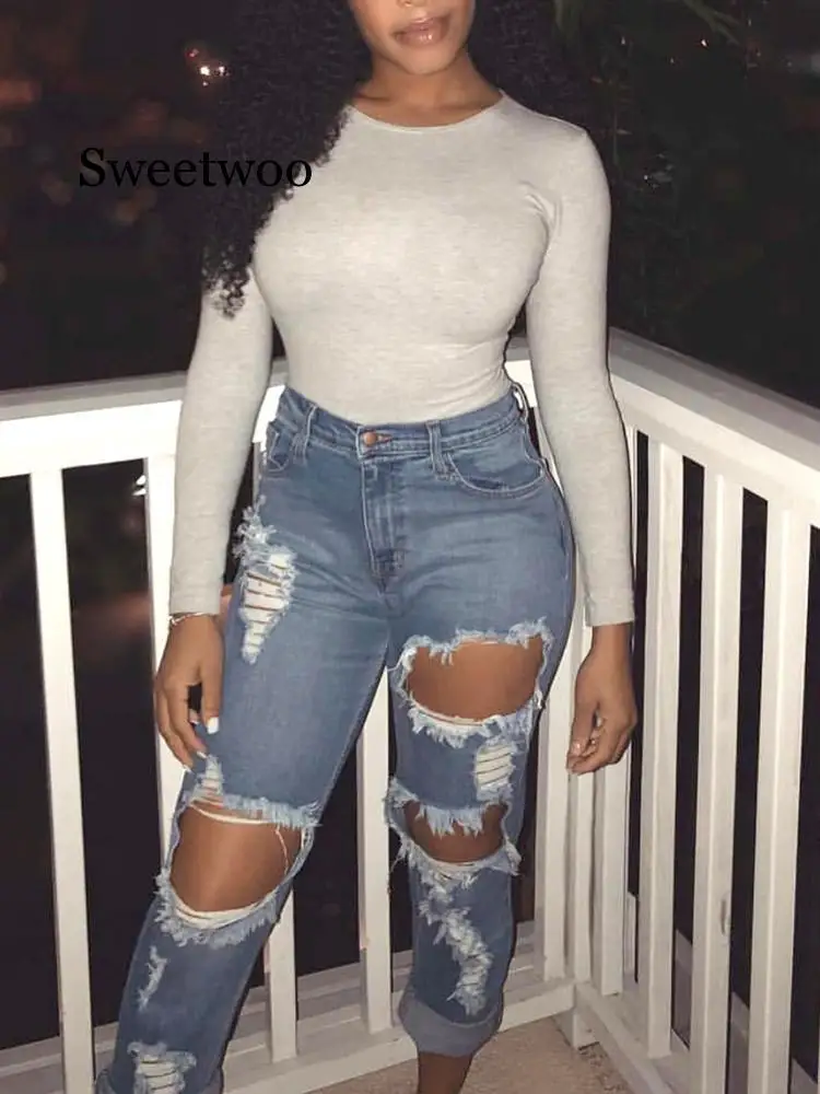 New Ripped Jeans For Women Pocket Hole Denim Button Zipper Sexy Trousers Pencil Pant Slim Skinny Women's Jeans 2020
New Ripped Jeans For Women Pocket Hole Denim Button Zipper Sexy Trousers Pencil Pant Slim Skinny Women's Jeans 2020