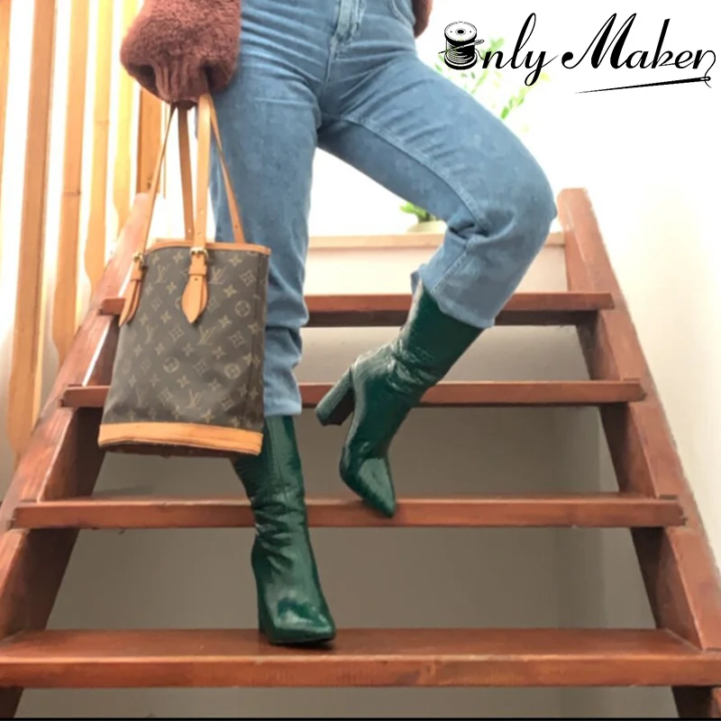 Onlymaker Women Mid-claf Alligator Skin Pointed-toe Chunky Heel Boots Fashion Colored Zipper r Block Heel Winter Boots
Onlymaker Women Mid-claf Alligator Skin Pointed-toe Chunky Heel Boots Fashion Colored Zipper r Block Heel Winter Boots