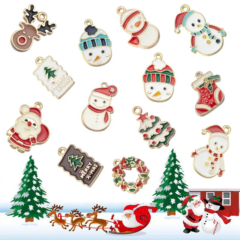 10pcs Christmas Snowman Enamel Charm Cute Santa Claus For Jewelry Making Earring Pendant Necklace Charms Drop DIY Accessories
10pcs Christmas Snowman Enamel Charm Cute Santa Claus For Jewelry Making Earring Pendant Necklace Charms Drop DIY Accessories