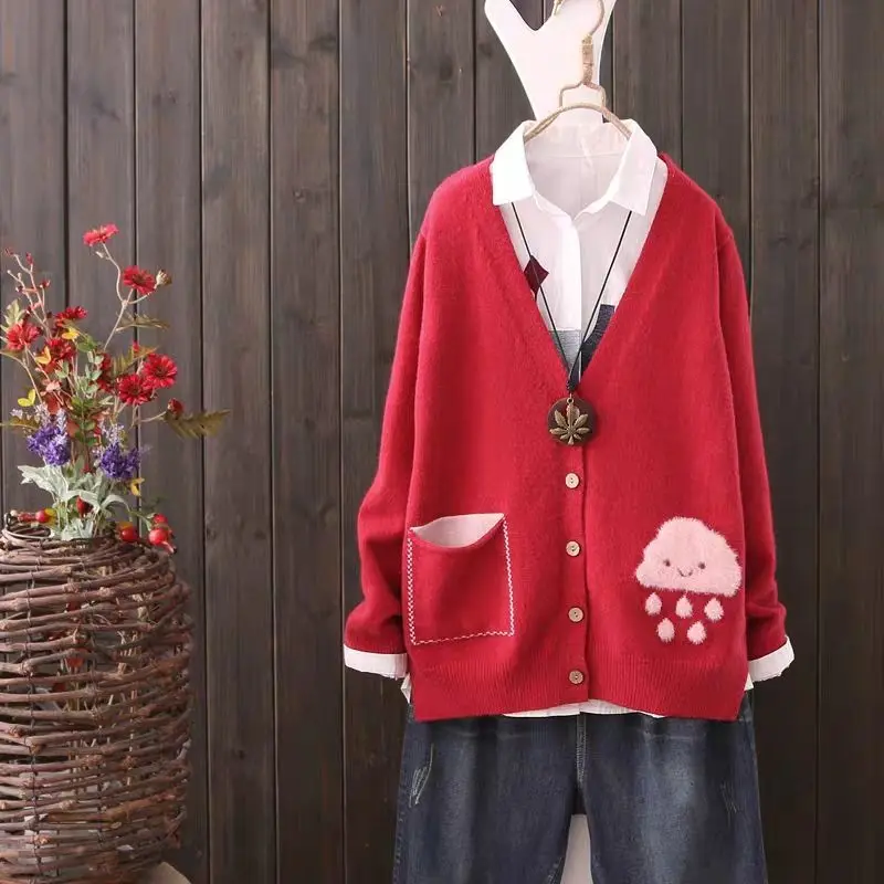 Women's jacket 2024 early autumn new small fresh knitted cardigan wild literary fan wear loose sweater women
Women's jacket 2024 early autumn new small fresh knitted cardigan wild literary fan wear loose sweater women