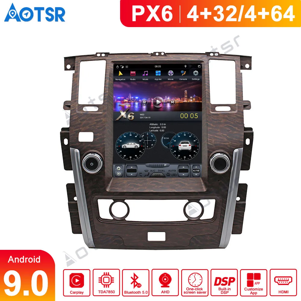 Android для Tesla Style 6 Core Автомобильный GPS-навигатор для NISSAN патруль 2010-2019 стерео головное устройство мультимедийный плеер автомобильное радио DSP
Android для Tesla Style 6 Core Автомобильный GPS-навигатор для NISSAN патруль 2010-2019 стерео головное устройство мультимедийный плеер автомобильное радио DSP