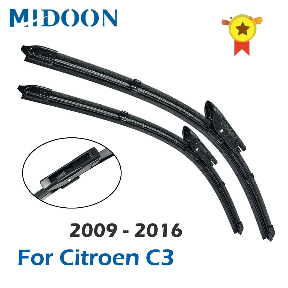 MIDOON Wiper Front Wiper Blades For Citroen C3 MK2 2009 - 2016 Windshield Windscreen Front Window 26"+16"
MIDOON Wiper Front Wiper Blades For Citroen C3 MK2 2009 - 2016 Windshield Windscreen Front Window 26"+16"