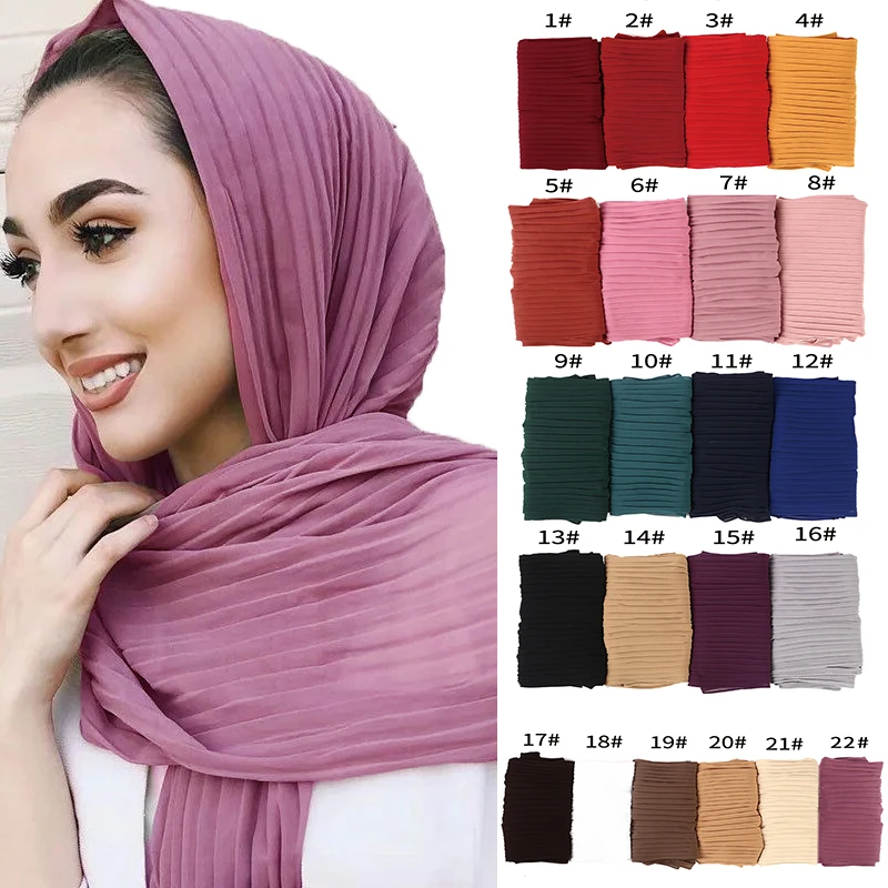 Fashion plain pleat bubble chiffon scarf wrinkle long stripe shawls hijab crumple pashmian muslim scarves/scarf
Fashion plain pleat bubble chiffon scarf wrinkle long stripe shawls hijab crumple pashmian muslim scarves/scarf