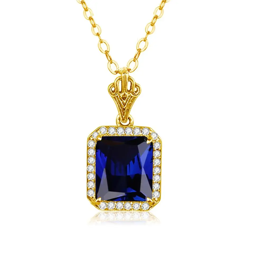 18K Gold Jewelry 100% 925 Sterling Silver Sapphire Pendants Luxury Woman Pendant Necklace Fine Jewelry Square Shape Gemstone
18K Gold Jewelry 100% 925 Sterling Silver Sapphire Pendants Luxury Woman Pendant Necklace Fine Jewelry Square Shape Gemstone