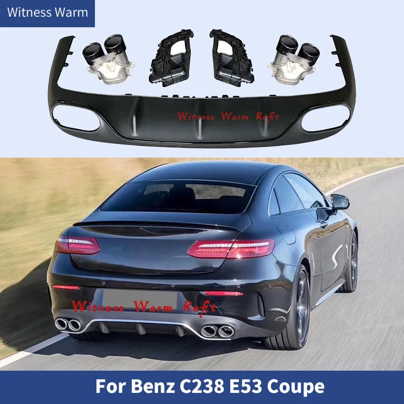 Черный автомобильный задний бампер, диффузор, спойлер для Mercedes-Benz e Class C238 Coupe E53 Amg Style 2017-2019 с насадками для выхлопных газов
Черный автомобильный задний бампер, диффузор, спойлер для Mercedes-Benz e Class C238 Coupe E53 Amg Style 2017-2019 с насадками для выхлопных газов
