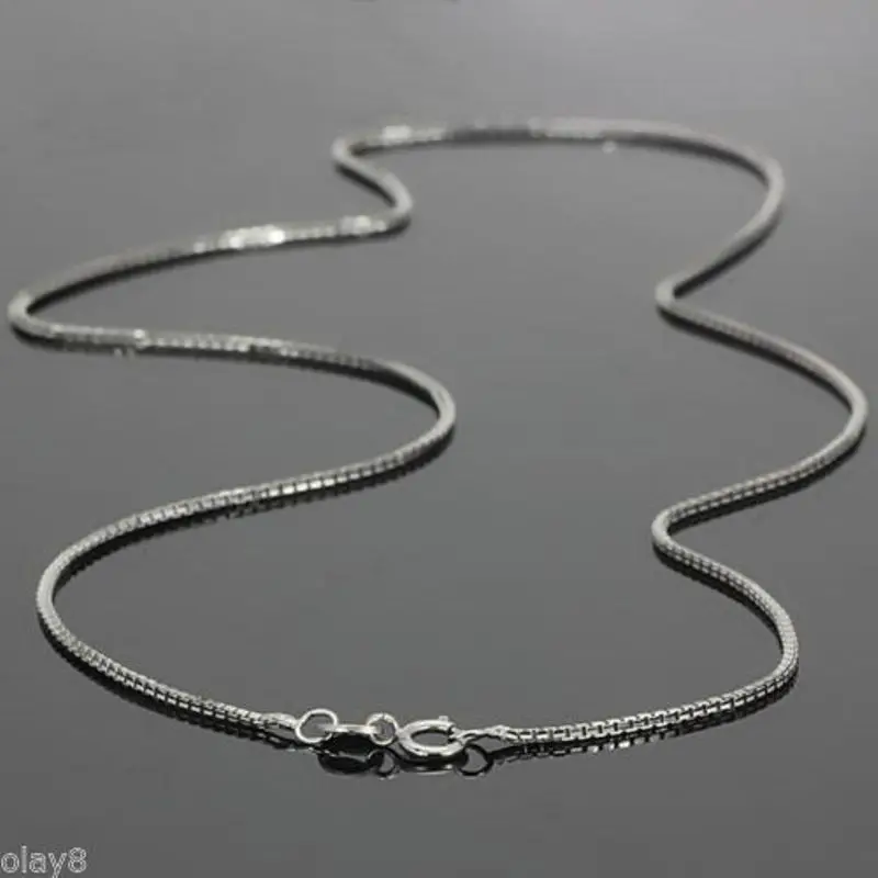 Au750 Pure 18K White Gold Chain 0.5mmW Women Simple Thin Box Link Necklace 18inch L / 0.8-1.1g
Au750 Pure 18K White Gold Chain 0.5mmW Women Simple Thin Box Link Necklace 18inch L / 0.8-1.1g