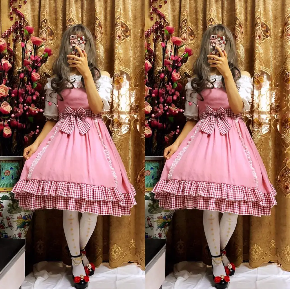 lolita dress pink chiffon jsk strap cute printing high waist princess victorian dress kawaii girl gothic lolita jsk loli
lolita dress pink chiffon jsk strap cute printing high waist princess victorian dress kawaii girl gothic lolita jsk loli