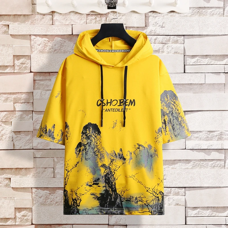 2021 Men Tshirt Casual Print Loose Hooded Tops Tees Shirts Summer New Men's Sportswear Short Sleeve Mens T-shirt Brand Clothing
2021 Men Tshirt Casual Print Loose Hooded Tops Tees Shirts Summer New Men's Sportswear Short Sleeve Mens T-shirt Brand Clothing