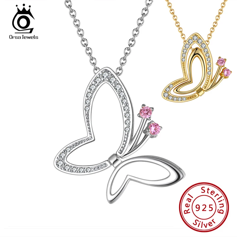 ORSA JEWELS 14K Gold Plated 925 Sterling Silver Butterfly Pendants Necklace 2 Wearring Options Pendant Neck Chain Jewelry SN293
ORSA JEWELS 14K Gold Plated 925 Sterling Silver Butterfly Pendants Necklace 2 Wearring Options Pendant Neck Chain Jewelry SN293