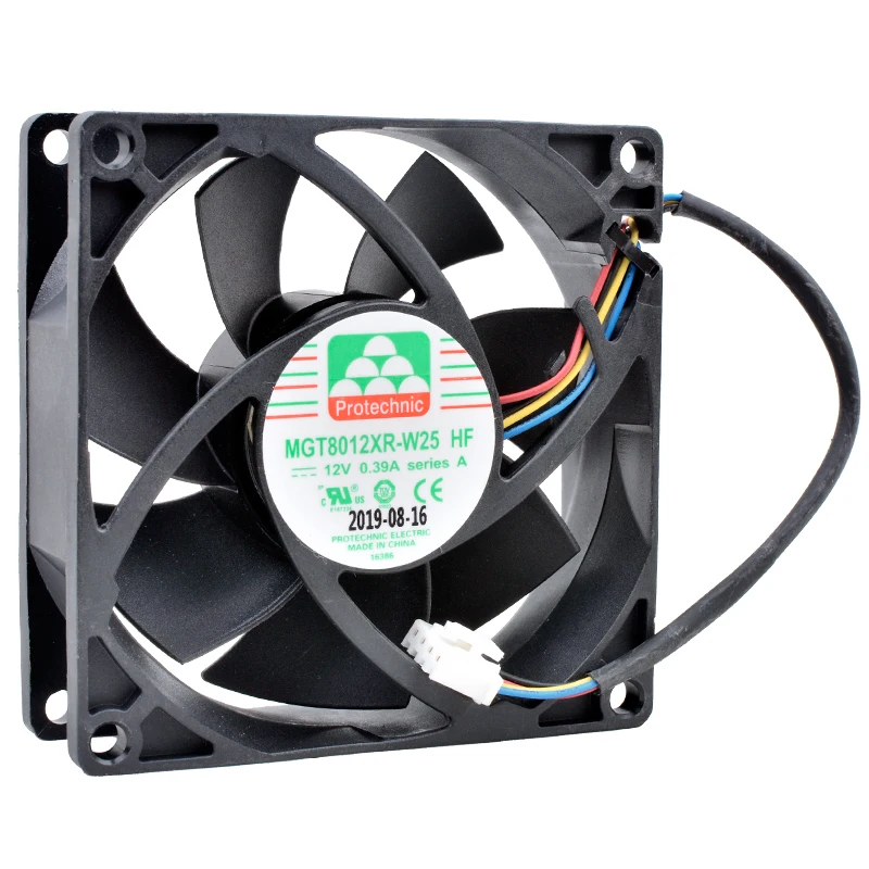 MGT8012XR-W25 8cm 80mm fan 80x80x25mm DC12V 0.39A 4pin Cooling fan for chassis CPU
MGT8012XR-W25 8cm 80mm fan 80x80x25mm DC12V 0.39A 4pin Cooling fan for chassis CPU