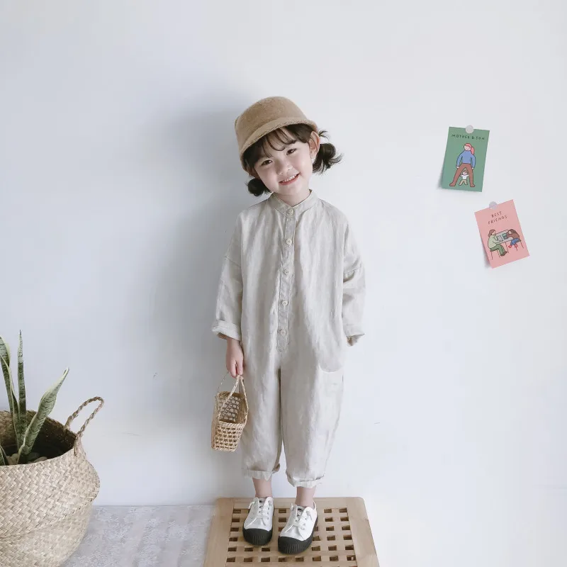 Kids Jumpsuits Boys Girls Linen Playsuits Long-sleeve Bodysuits Korean Style 1-7Year Overalls
Kids Jumpsuits Boys Girls Linen Playsuits Long-sleeve Bodysuits Korean Style 1-7Year Overalls