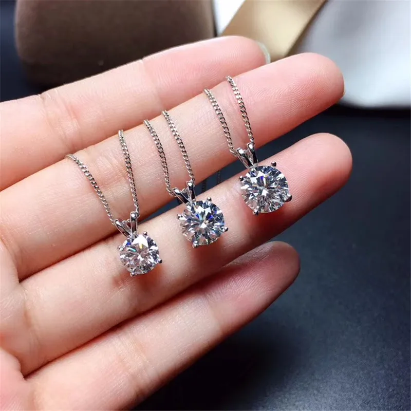 Moissanite Pendant 1CT 1.5CT 2CT VVS Lab Diamond for Women Engagement Anniversary Gift Necklace with Certificate Real 925 Silver
Moissanite Pendant 1CT 1.5CT 2CT VVS Lab Diamond for Women Engagement Anniversary Gift Necklace with Certificate Real 925 Silver