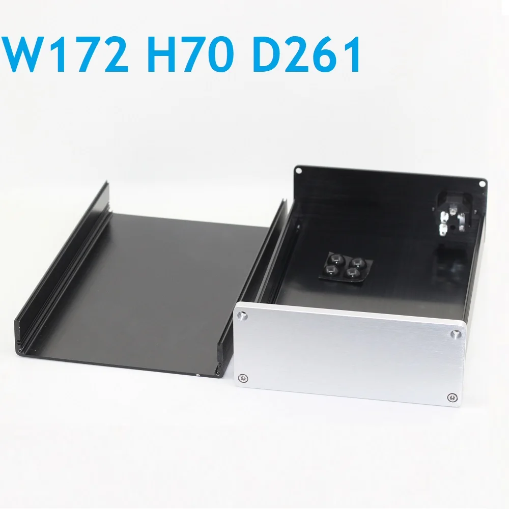 Power Amplifier Chassis W172 H70 D261 Anodized Aluminum Case Tapping AMP DAC Wholesale DIY OEM Hole Preamp Amplify Housing Shell
Power Amplifier Chassis W172 H70 D261 Anodized Aluminum Case Tapping AMP DAC Wholesale DIY OEM Hole Preamp Amplify Housing Shell