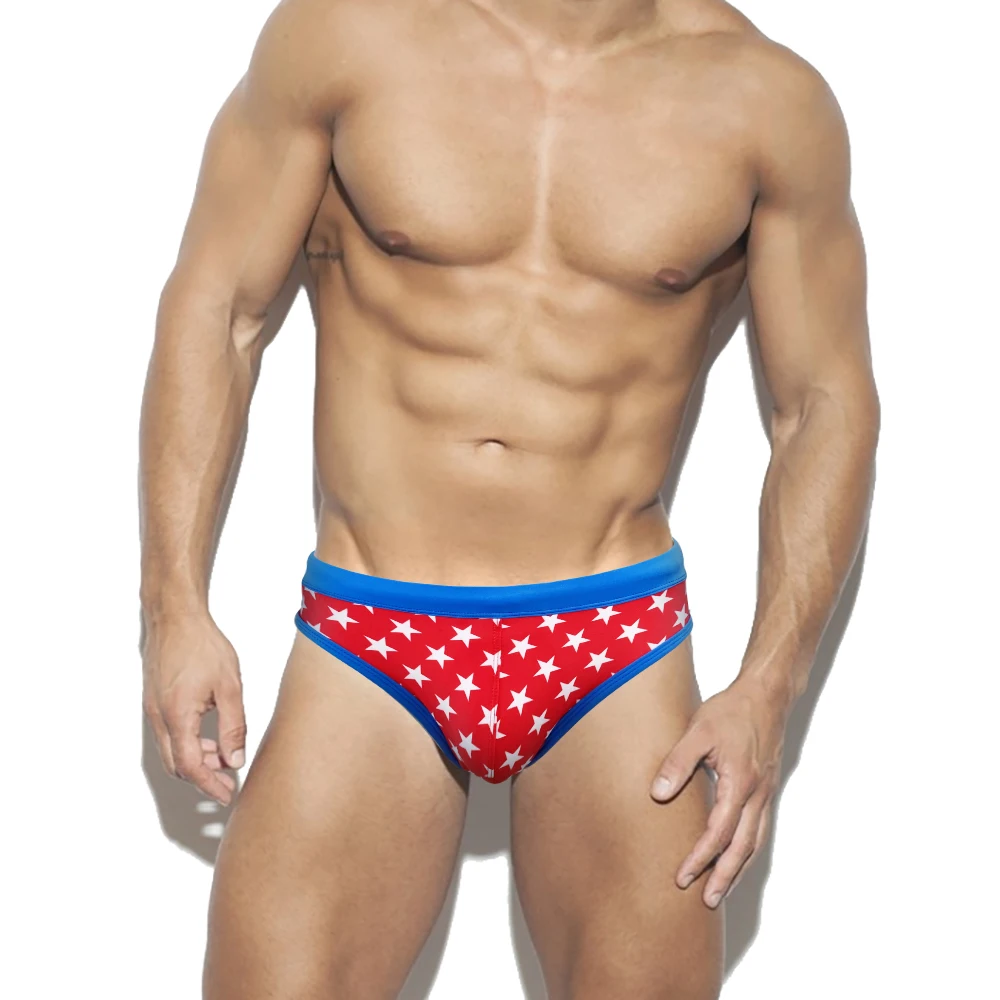 Summer Mens Sexy Swimwear Pad Push Up Swim Briefs Low Waist Star Print Bathing Swimsuits Fashion Male Sport Beach Surfing Trunks
Summer Mens Sexy Swimwear Pad Push Up Swim Briefs Low Waist Star Print Bathing Swimsuits Fashion Male Sport Beach Surfing Trunks