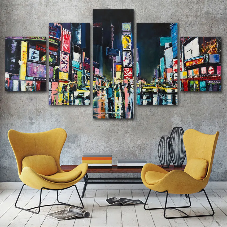 No Framed Canvas 5 Pieces Neon City Night View Cuadros Wall Art HD Print Posters Pictures for Living Room Home Decor Paintings
No Framed Canvas 5 Pieces Neon City Night View Cuadros Wall Art HD Print Posters Pictures for Living Room Home Decor Paintings