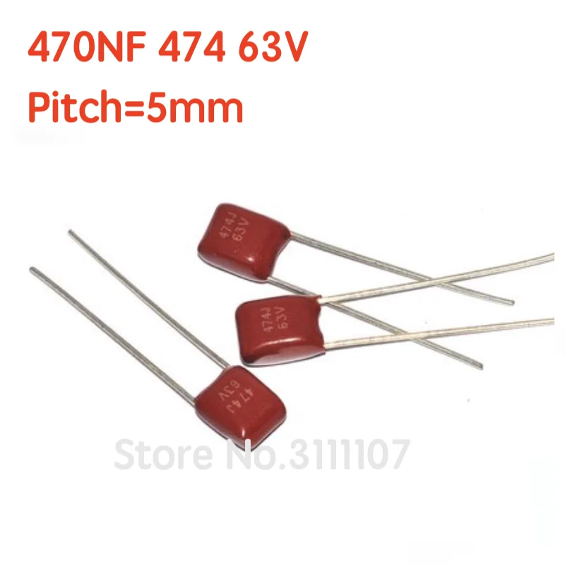 10PCS/LOT 470NF 474 63V Pitch 5mm CBB Polypropylene Film Capacitor Pitch 5mm 474 470nF 63V NEW
10PCS/LOT 470NF 474 63V Pitch 5mm CBB Polypropylene Film Capacitor Pitch 5mm 474 470nF 63V NEW