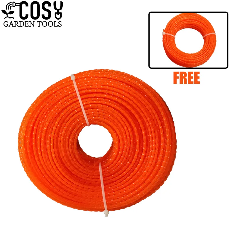2.4/2.7/3.0/3.5mmx100m Nylon Grass Trimmer Line Brush Cutter Weed Lawn Mower Cord Line Spiral Twist Roll Grass Rope Spool Parts
2.4/2.7/3.0/3.5mmx100m Nylon Grass Trimmer Line Brush Cutter Weed Lawn Mower Cord Line Spiral Twist Roll Grass Rope Spool Parts