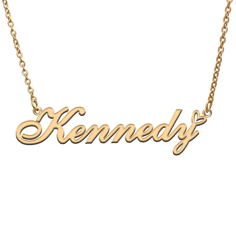Ожерелье с именем Love Heart Kennedy для женщин, колье из нержавеющей стали золотистого и серебристого цветов, подарок для матери, ребенка, девочки
Ожерелье с именем Love Heart Kennedy для женщин, колье из нержавеющей стали золотистого и серебристого цветов, подарок для матери, ребенка, девочки
