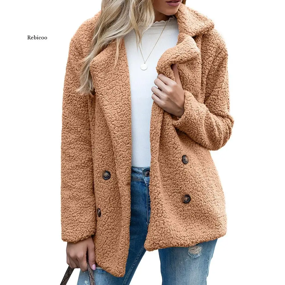 Women Winter Spring Loose Warm Coat Solid Color Teddy Fleece Button Jacket Female Casual Femme Coat S-5Xl
Women Winter Spring Loose Warm Coat Solid Color Teddy Fleece Button Jacket Female Casual Femme Coat S-5Xl