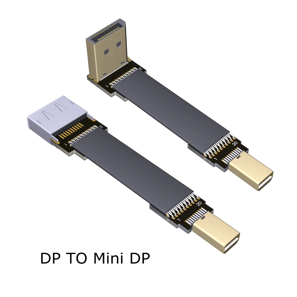 Кабель-адаптер FPV Mini Displayport to DisplayPort 1.2 Конвертер Mini-DP в DP 4K 60 Гц HD Угловой плоский гибкий ленточный кабель
Кабель-адаптер FPV Mini Displayport to DisplayPort 1.2 Конвертер Mini-DP в DP 4K 60 Гц HD Угловой плоский гибкий ленточный кабель