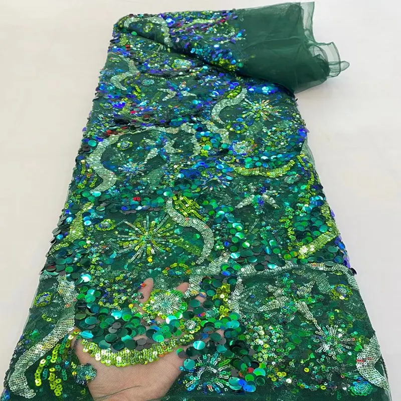 Beautiful Sequins 5 yards French Net Lace Latest 2021 African Tulle Mesh Fabric Nigerian Handcut Evening Wear TS9608
Beautiful Sequins 5 yards French Net Lace Latest 2021 African Tulle Mesh Fabric Nigerian Handcut Evening Wear TS9608