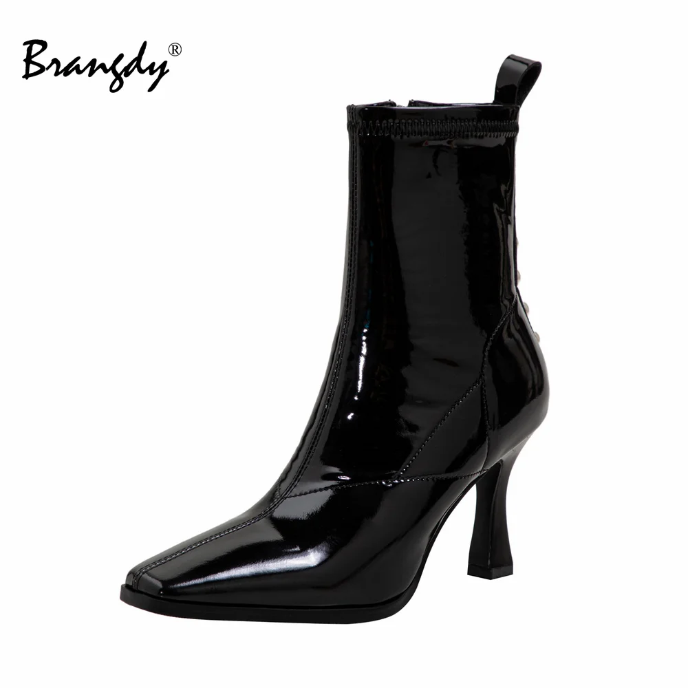Brangdy Sexy Women Pumps Genuine Leather High Grade Women Thin High Heels Shoes Pearl Square Toe Women Winter Ankle Boots Zipper
Brangdy Sexy Women Pumps Genuine Leather High Grade Women Thin High Heels Shoes Pearl Square Toe Women Winter Ankle Boots Zipper